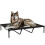 PawHut Cama Elevada Perro Negro 122 x 92 x 23 cm 1