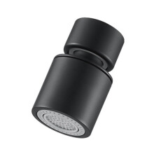Kitchen Faucet Spray Filter Adjustable Rotary Splashback Tap Nozzle Bubbler Kitchen Sink Faucet Black A