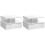 Homcom Mesitas de Noche Blanco 35 x 32 x 22.5 cm 1