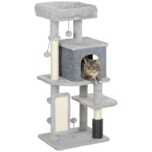Árbol para Gato Gris 44 x 34 x 104 cm
