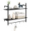Homcom Estante de Pared Negro 80 x 24 x 65 cm 1