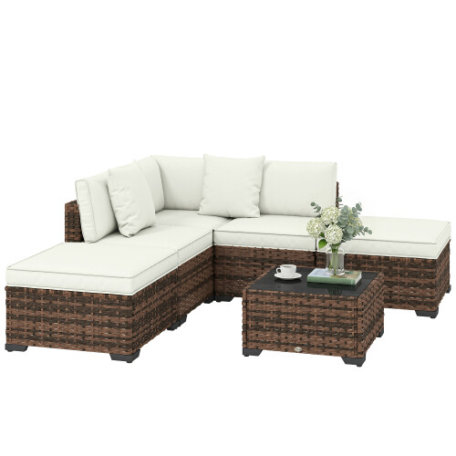 Outsunny Conjunto de Jardín Marrón 200 x 200 x 63 cm