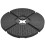 Outsunny Base para Sombrilla Negro 100 x 100 x 8 cm 1