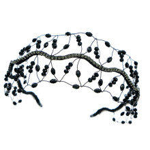 Crystal Beaded Hair Net for Women Wedding Party Headpiece