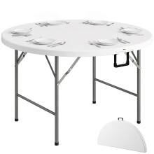 Mesa de Jardín Blanco 122 x 122 x 73 cm