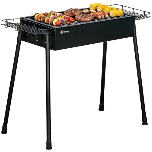 Outsunny Barbacoa de Carbón Negro 94 x 39 x 70 cm
