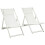 Outsunny 2 Tumbonas Plegable Blanco 60 x 100 x 85 cm 1