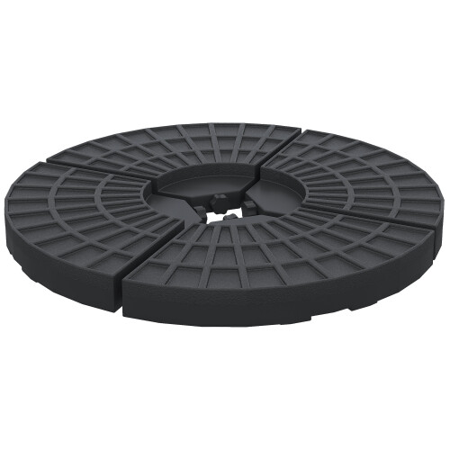 Outsunny Base de Sombrilla Negro 48 x 48 x 8 cm