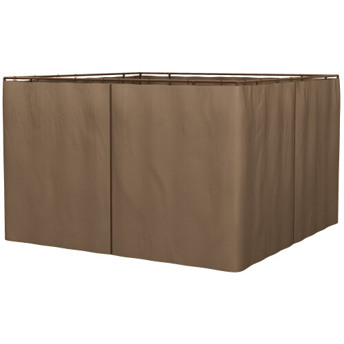 Outsunny Laterales para Carpa Marrón 302 x 205 cm