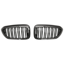 Car Front Kidney Grille Carbon Fiber Style Grill For 5 Series G30 G38 2017 -2020
