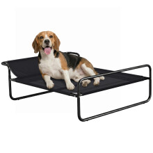 Cama Elevada Perro Negro 91 x 69 x 29 cm