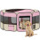 PawHut Parque para Mascota Rosa 90 x 90 x 41cm 1