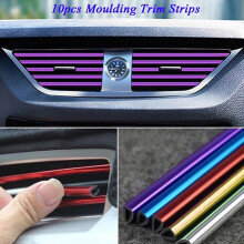 Air Outlet Decor Strips PVC U-Shaped 10 pcs