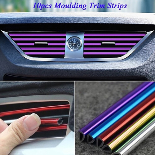 Air Outlet Decor Strips PVC U-Shaped 10 pcs