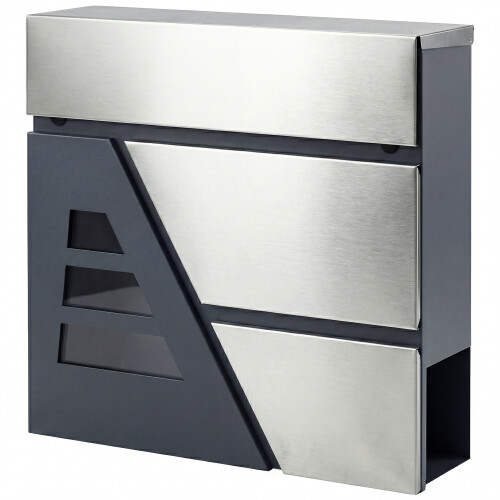 Homcom Buzón Exterior Gris 37 x 10 x 37 cm