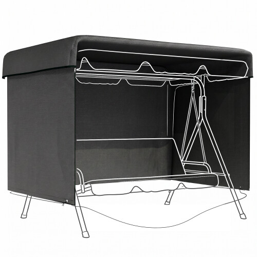 Outsunny Funda para Columpio Negro 215 x 155 x 150 cm
