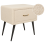 Beliani 1 Drawer Bedside Table FLAYAT Boucle Beige 1