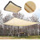 (As show, One size) Toldo rectangular beige, resistente a los rayos UV, transpirable, con un 90% de protección solar para 1