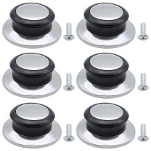 (As show, One size) Lot de 6 poignées de rechange résistantes à la chaleur pour couvercles de casseroles et poêles. Poignées