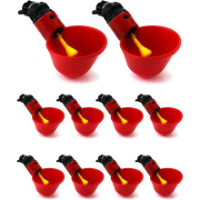 (As show, One size) 10 bebederos automáticos para pollos, bebederos de plástico para aves de corral, codornices, palomas,