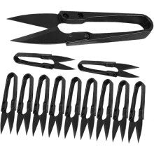 (As show, One size) Ensemble de 12 outils de jardinage de précision en fil de fer : coupe-feuilles concaves en acier, ciseaux