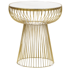 Side Table CHEYNES Marble Gold