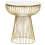 Beliani Side Table CHEYNES Marble Gold 1