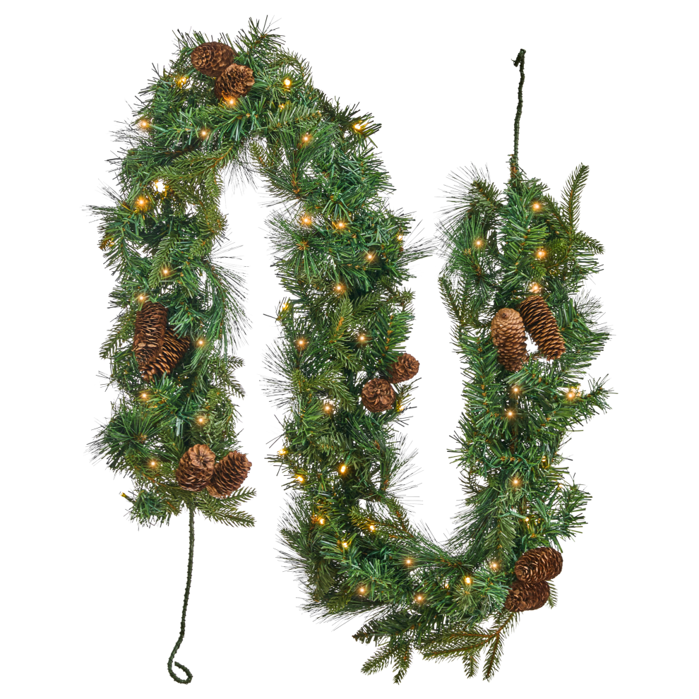 Beliani Christmas Garland Led Kamerun 180 Cm Green