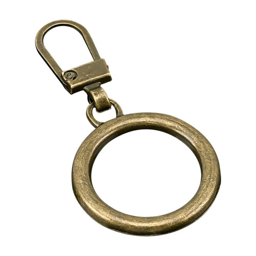 Metal Zipper Pull Replacement Kit Antique Brass 10pc