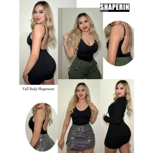 Women's Backless Seamless Bodysuit with Butt-Lifting Support 2
