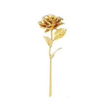 (As show, One size) Rose artificielle à longue tige en feuille d'or 24 carats, cadeau idéal pour maman, petite amie ou femme,