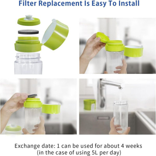 4pcs MicroDisc Water Filter Discs for  Fill and Go Water Filter Bottles Carafes 1