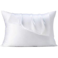 (As show, One size) Housse de coussin en soie 40x80 cm, 100 % soie de mûrier, une face ; housse de coussin en coton, une