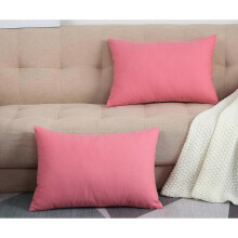 (As show, One size) Housses de coussin décoratives faites main en toile 100% coton uni.