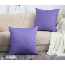 (As show, One size) Housses de coussin décoratives faites main en toile 100% coton uni.