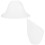 White Plastic Lamp Shade Replacement Set 2 pcs 1