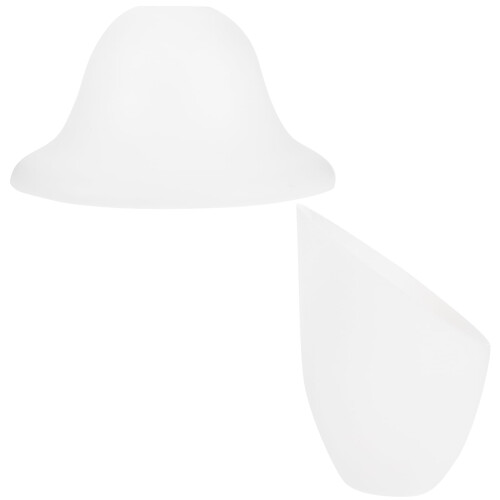 White Plastic Lamp Shade Replacement Set 2 pcs