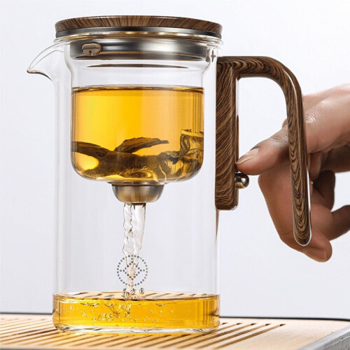 Glass Teapot with Wooden Handle 1.5L