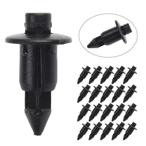 Plastic Rivet Trim Clips 6mm 20 Pcs