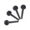 Mechanical Violin Tuning Keys Wood Black 4PCS 3