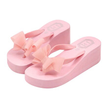 Women's Summer Thong Sandals Slip-On Platform Bow Flip Flops