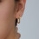 Gold Hoop Earrings for Women Rectangular Heart Small 4