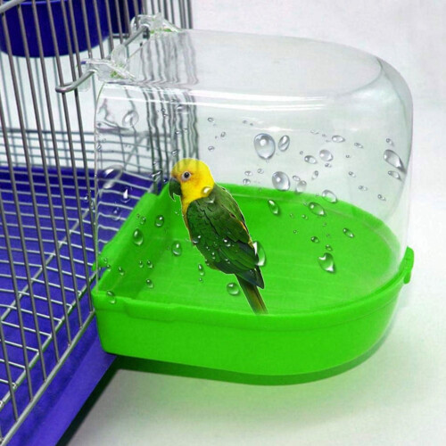 Parrot Bath Box for Small Birds Including Parakeets and 2