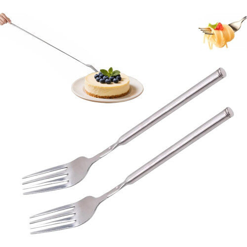 Telescoping Fork Spoon Stainless Steel 8.7-25 inch