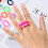 Elastic Hair Ties Cotton Mini Ponytail Holders 100 Pcs 2