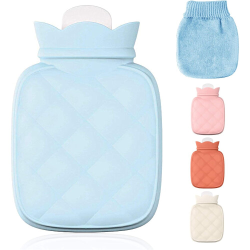 Mini Hot/Cold Compress Bag Silicone Microwaveable Blue