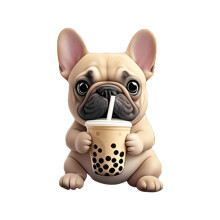 French Bulldog Car Pendant Charm Acrylic 1 piece
