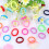 Elastic Hair Ties Cotton Mini Ponytail Holders 100 Pcs 6