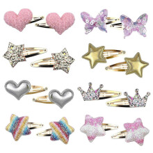 (As show, One size) 8 paria/16 kpl hiuspinnejä tytöille, Gingbiss Butterfly Metal Snap -hiuspinnejä, söpöjä tyttöjen hiuspinnejä,