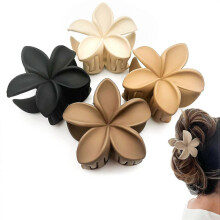 (As show, One size) 4 fermagli per capelli antiscivolo opachi a forma di fiore per donna, per capelli spessi e sottili,